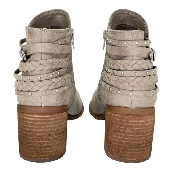 Carlos Santana Ashby Light Doe Fabric Microsuede Womens Ankle Boots Size 9.5M - Picture 6 of 12